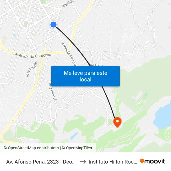 Av. Afonso Pena, 2323 | Deoesp to Instituto Hilton Rocha map