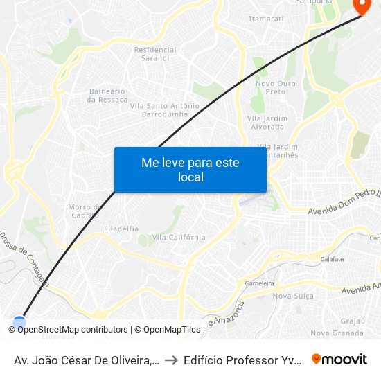 Av. João César De Oliveira, 2959 | Antes Do Antigo Iria Diniz to Edifício Professor Yvon Leite De Magalhães Pinto map