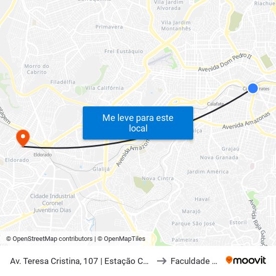 Av. Teresa Cristina, 107 | Estação Carlos Prates to Faculdade Senac map