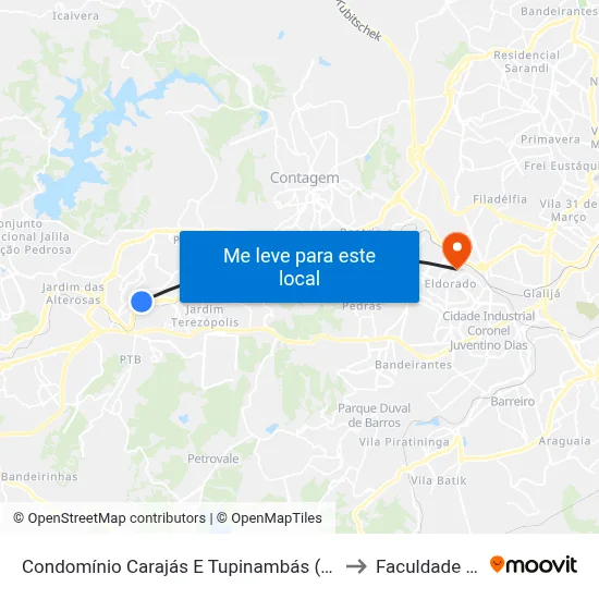Condomínio Carajás E Tupinambás (Plaza Tapajós) to Faculdade Senac map