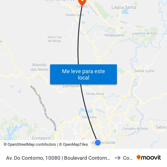 Av. Do Contorno, 10080 | Boulevard Contorno - Passarela Carlos Prates to Confins map