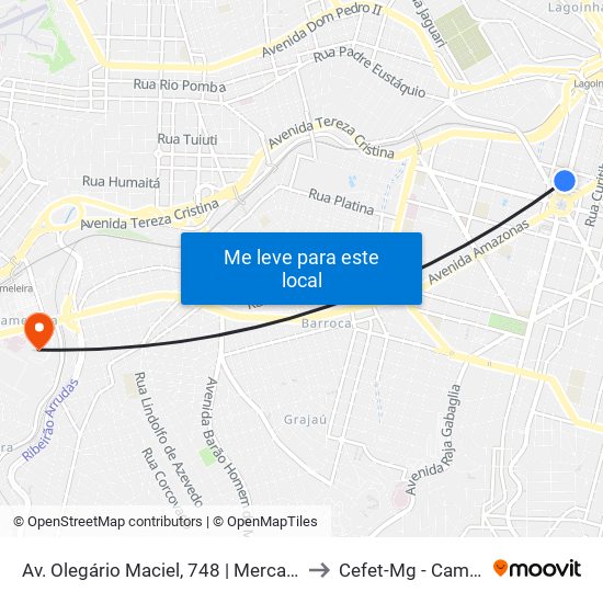Av. Olegário Maciel, 748 | Mercado Novo 3 to Cefet-Mg - Campus VI map