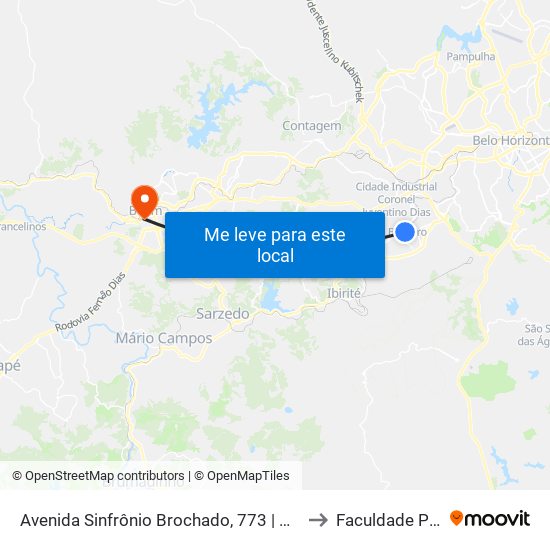 Avenida Sinfrônio Brochado, 773 | Oposto A Toc Pneus to Faculdade Pitágoras map