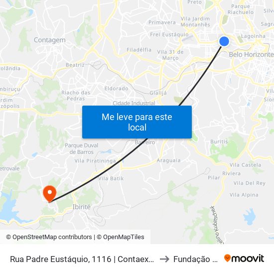 Rua Padre Eustáquio, 1116 | Contaexata E Oposto A Padaria Pão & Mantimentos to Fundação Helena Antipoff map