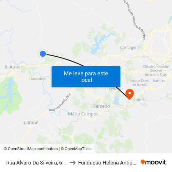 Rua Álvaro Da Silveira, 634 to Fundação Helena Antipoff map
