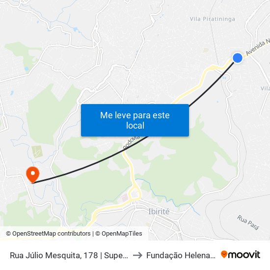 Rua Júlio Mesquita, 178 | Supermercado Dia to Fundação Helena Antipoff map