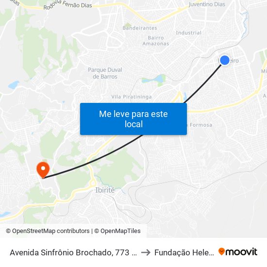 Avenida Sinfrônio Brochado, 773 | Oposto A Toc Pneus to Fundação Helena Antipoff map