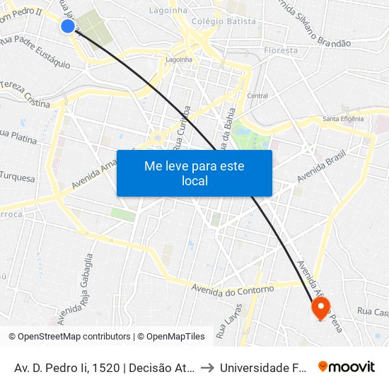 Av. D. Pedro Ii, 1520 | Decisão Atacarejo to Universidade Fumec map