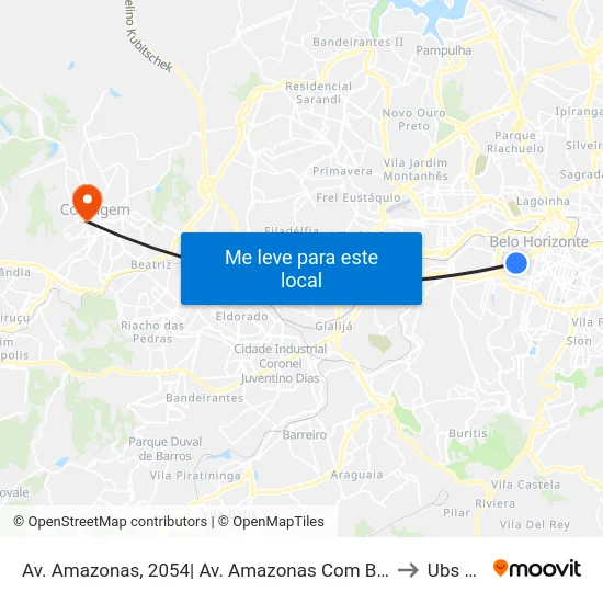Av. Amazonas, 2054| Av. Amazonas Com Barbacena 3 to Ubs Cad map