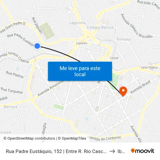 Rua Padre Eustáquio, 152 | Entre R. Rio Casca e Tremedal to Ibmec map