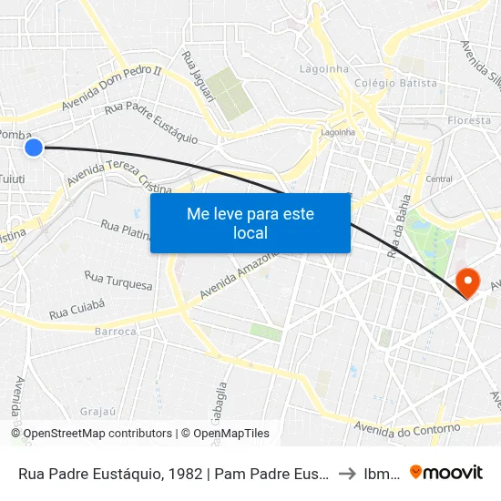 Rua Padre Eustáquio, 1982 | Pam Padre Eustáquio to Ibmec map