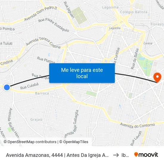 Avenida Amazonas, 4444 | Antes Da Igreja Assembléia De Deus to Ibmec map