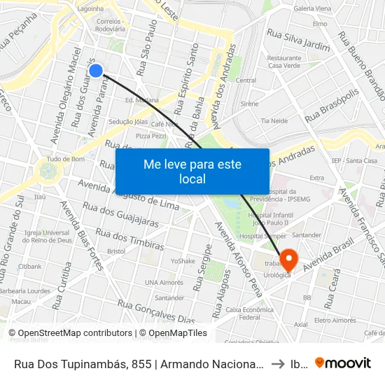 Rua Dos Tupinambás, 855 | Armando Nacionais E Importados/Empório Da Fábrica to Ibmec map