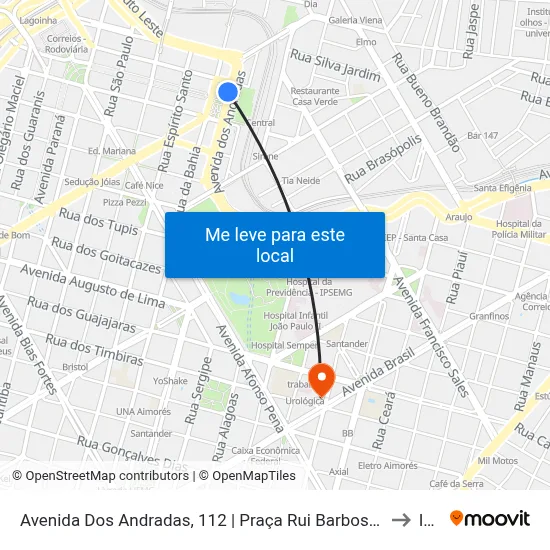 Avenida Dos Andradas, 112 | Praça Rui Barbosa Depois Da Guaicurus Oposto A Praça Da Estação to Ibmec map