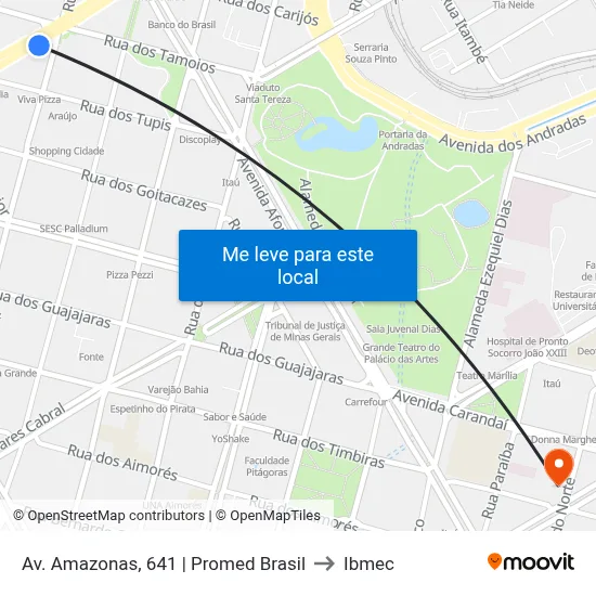 Av. Amazonas, 641 | Promed Brasil to Ibmec map