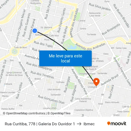 Rua Curitiba, 778 | Galeria Do Ouvidor 1 to Ibmec map