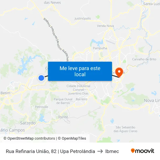 Rua Refinaria União, 82 | Upa Petrolândia to Ibmec map