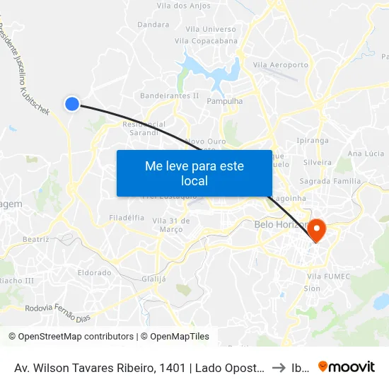 Av. Wilson Tavares Ribeiro, 1401 | Lado Oposto ao Condomínio de Galpões to Ibmec map