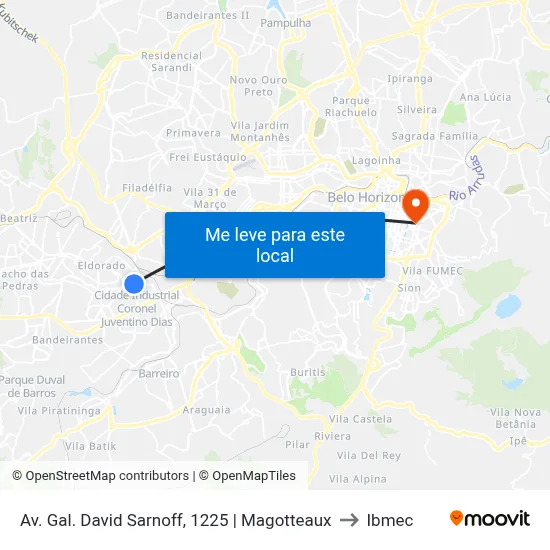 Av. Gal. David Sarnoff, 1225 | Magotteaux to Ibmec map