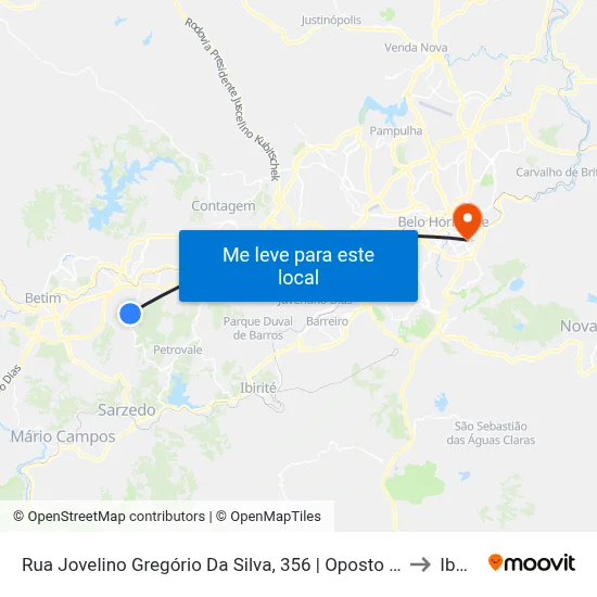 Rua Jovelino Gregório Da Silva, 356 | Oposto Uai Guanabara to Ibmec map