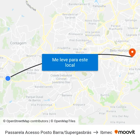 Passarela Acesso Posto Barra/Supergasbrás to Ibmec map