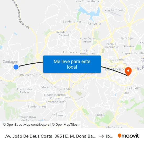Av. João De Deus Costa, 395 | E. M. Dona Babita Camargos to Ibmec map