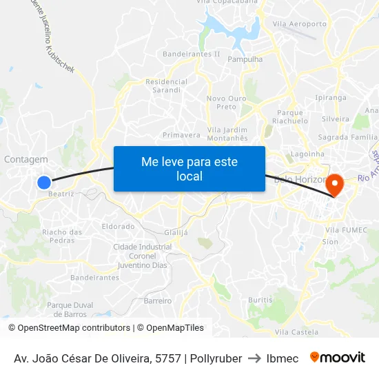 Av. João César De Oliveira, 5757 | Pollyruber to Ibmec map