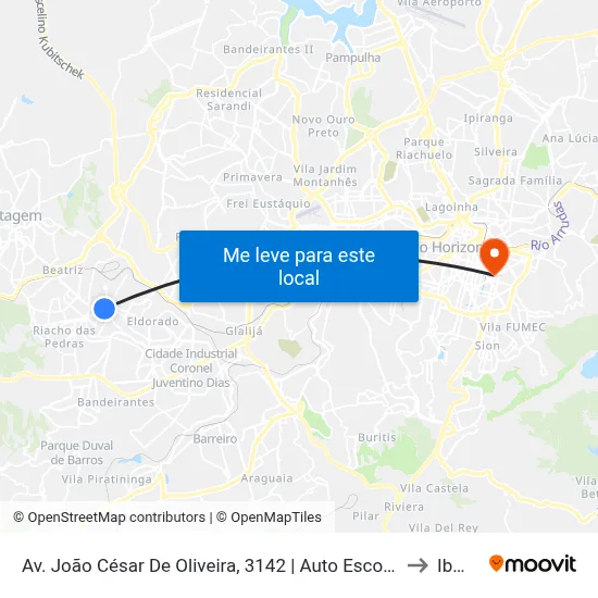 Av. João César De Oliveira, 3142 | Auto Escola Método to Ibmec map