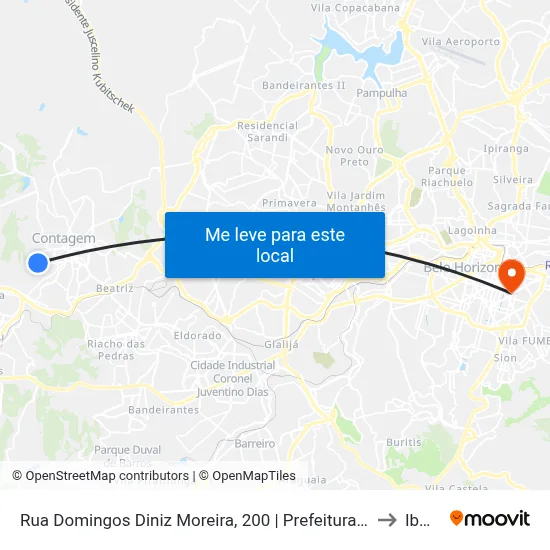 Rua Domingos Diniz Moreira, 200 | Prefeitura De Contagem to Ibmec map