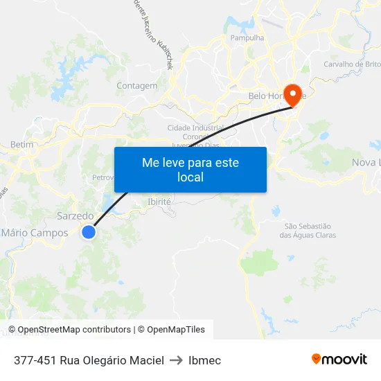 377-451 Rua Olegário Maciel to Ibmec map