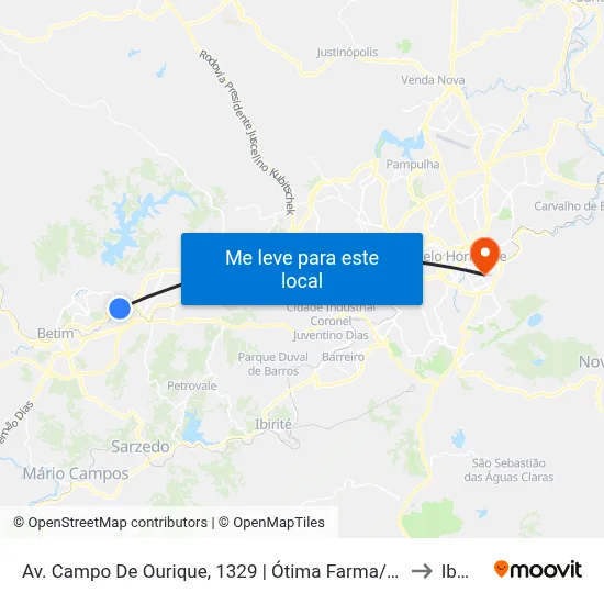 Av. Campo De Ourique, 1329 | Ótima Farma/Anjo Azul to Ibmec map