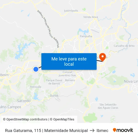 Rua Gaturama, 115 | Maternidade Municipal to Ibmec map