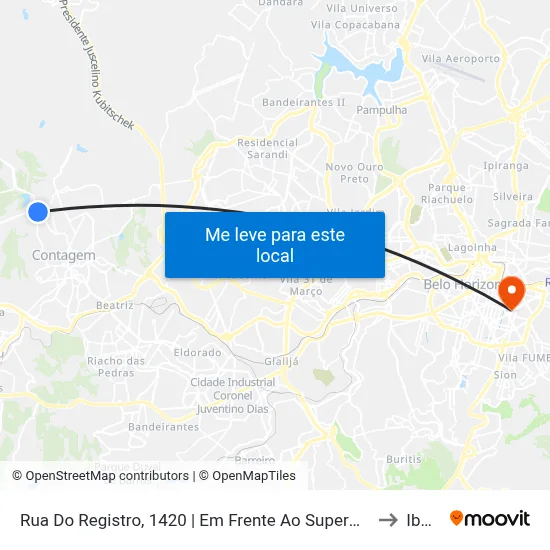 Rua Do Registro, 1420 | Em Frente Ao Supermercado Bh Praia to Ibmec map