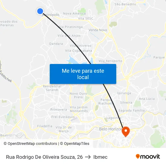 Rua Rodrigo De Oliveira Souza, 26 to Ibmec map
