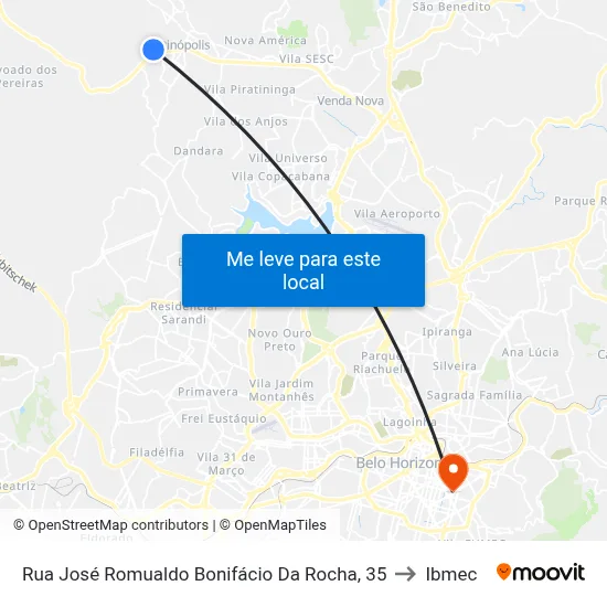 Rua José Romualdo Bonifácio Da Rocha, 35 to Ibmec map