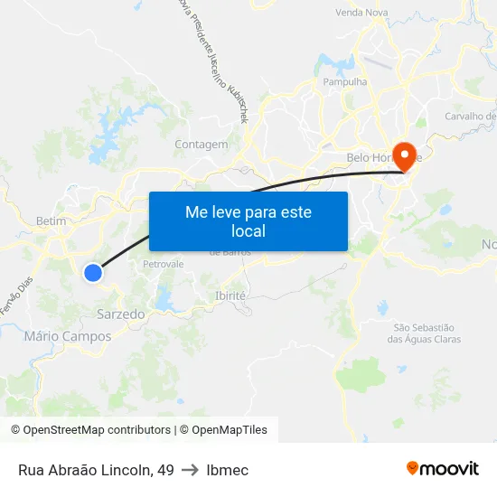 Rua Abraão Lincoln, 49 to Ibmec map