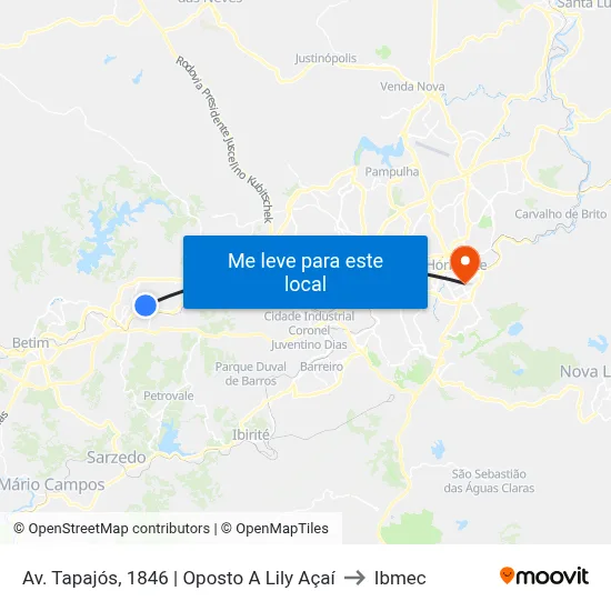 Av. Tapajós, 1846 | Oposto A Lily Açaí to Ibmec map