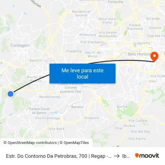 Estr. Do Contorno Da Petrobras, 700 | Regap - Sentido Petrovale to Ibmec map