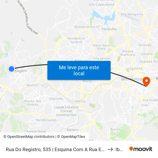 Rua Do Registro, 535 | Esquina Com A Rua Esmeraldas to Ibmec map