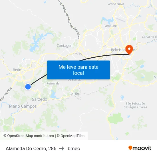 Alameda Do Cedro, 286 to Ibmec map