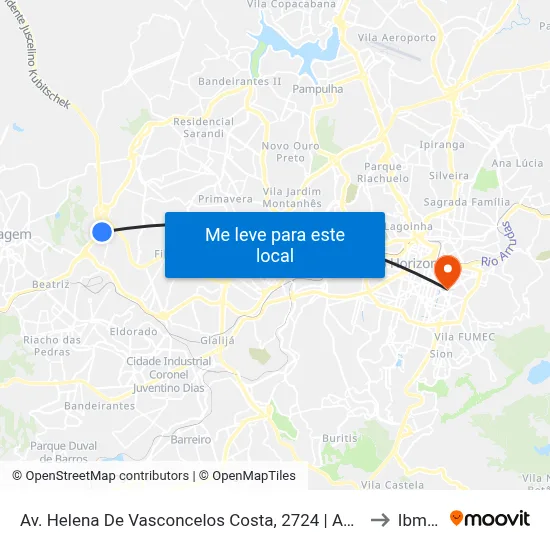 Av. Helena De Vasconcelos Costa, 2724 | Ambev to Ibmec map