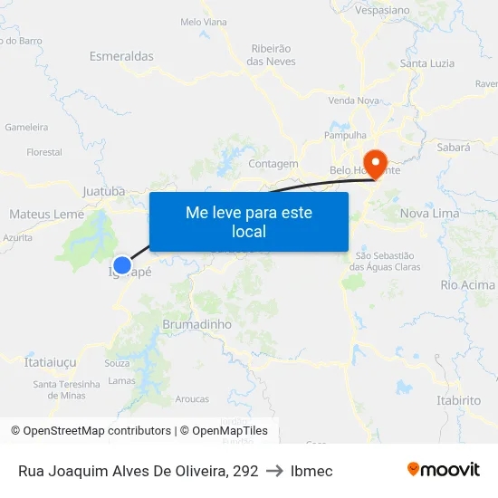 Rua Joaquim Alves De Oliveira, 292 to Ibmec map