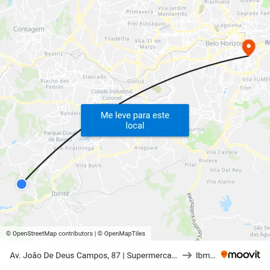 Av. João De Deus Campos, 87 | Supermercado Bh to Ibmec map