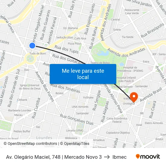 Av. Olegário Maciel, 748 | Mercado Novo 3 to Ibmec map