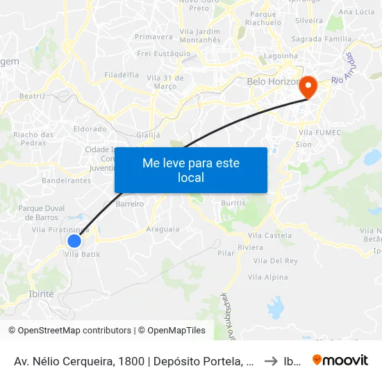 Av. Nélio Cerqueira, 1800 | Depósito Portela, Auto Escola Ciganos to Ibmec map