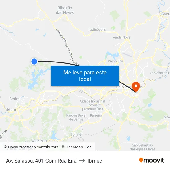 Av. Saiassu, 401 Com Rua Eirá to Ibmec map