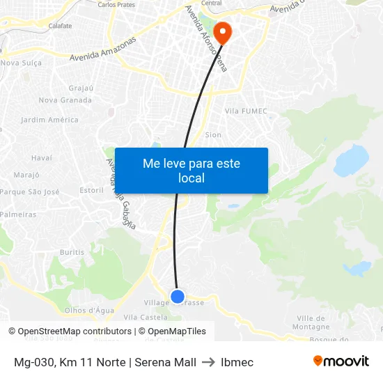 Mg-030, Km 11 Norte | Serena Mall to Ibmec map