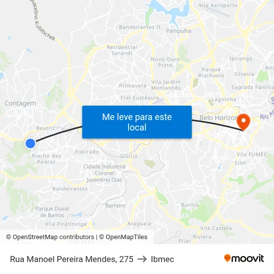 Rua Manoel Pereira Mendes, 275 to Ibmec map