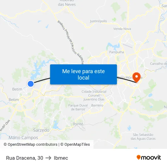 Rua Dracena, 30 to Ibmec map