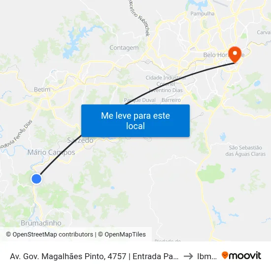 Av. Gov. Magalhães Pinto, 4757 | Entrada Para Funil to Ibmec map